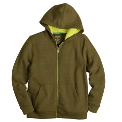 Boys 8-20 Tek Gear® Ultrasoft Fleece Full-Zip Hoodie in Regular & Husky -Kohl's Shop 4980169 Anderson Olive Lime
