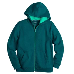 Boys 8-20 Tek Gear® Ultrasoft Fleece Full-Zip Hoodie in Regular & Husky -Kohl's Shop 4980169 Blackout Green Aqua