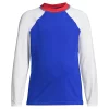 Boys 2-20 Lands' End Long Sleeve Color Block Swim Rash Guard -Kohl's Shop 4988904 Electric Blue White