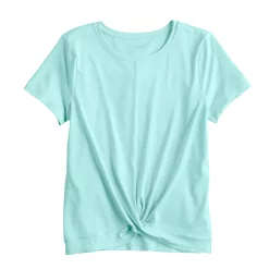 Girls 7-16 Tek Gear® Soft Tek Twist Hem Tee in Regular & Plus -Kohl's Shop 5005956 Aqua Crystal