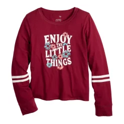 Girls 4-18 & Plus SO® Favorite Boxy Long-Sleeve Tee -Kohl's Shop 5008743 Little Things