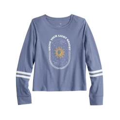 Girls 4-18 & Plus SO® Favorite Boxy Long-Sleeve Tee -Kohl's Shop 5008743 Shine Your Light