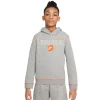 Boys 8-20 Nike Club Fleece Just Do It Pullover Hoodie -Kohl's Shop 5010719 Grey Heather Orange