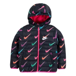 Toddler Girl Nike Full-Zip Puffer Jacket 8 Toddler Girl Nike Full-Zip Puffer Jacket -Kohl's Shop 5057279 Black Multi