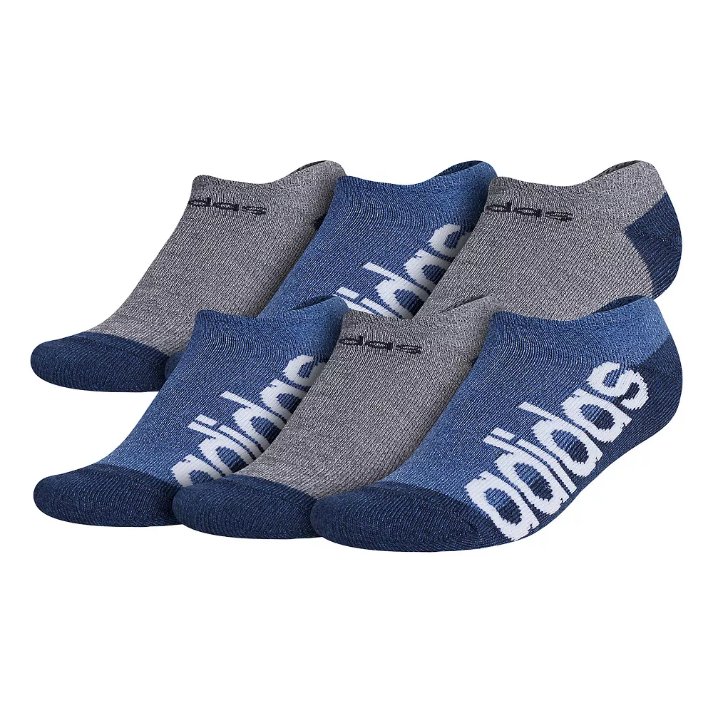Boys adidas Superlite Linear II 6-Pack No Show Socks 4 Boys adidas Superlite Linear II 6-Pack No Show Socks - Image 2