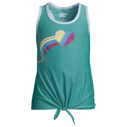 Girls 4-16 Lands' End Tie Front Active Performance Tank Top -Kohl's Shop 5090345 Rainbow Heart