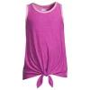 Girls 4-16 Lands' End Tie Front Active Performance Tank Top -Kohl's Shop 5090345 Violet Rose Dye