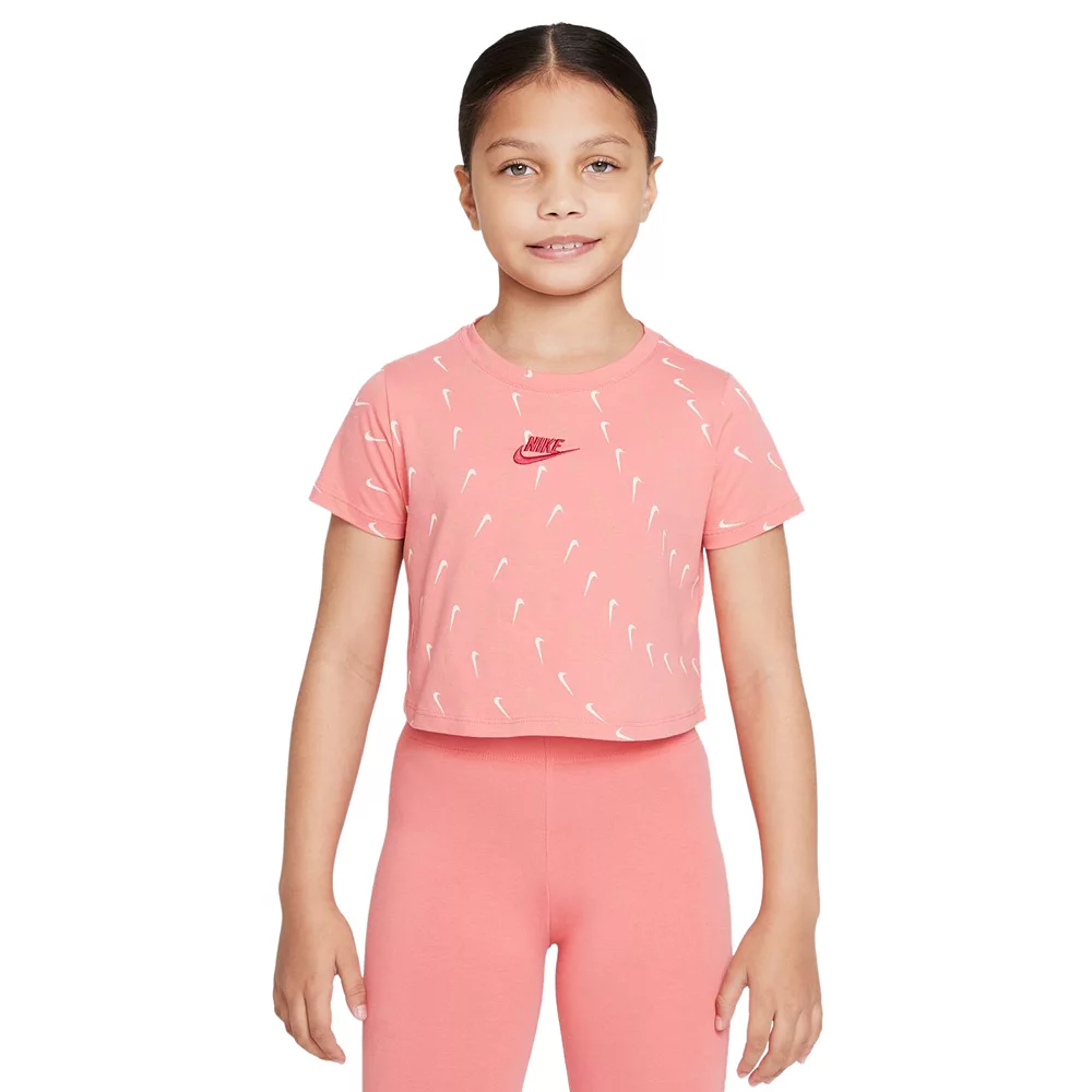 Girls 7-16 Nike Swooshfetti Cropped Tee 5 Girls 7-16 Nike Swooshfetti Cropped Tee - Image 3