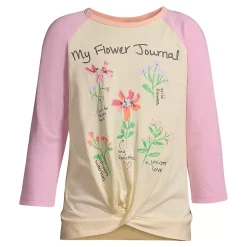 Plus Size Girls 10-16 Lands' End 3/4 Length Raglan Graphic Tee -Kohl's Shop 5189176 Flower Journal