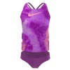 Girls 7-16 Nike Tie Dye Spiderback Tankini Top & Bottoms Swimsuit Set -Kohl's Shop 5199364 Laser Purple