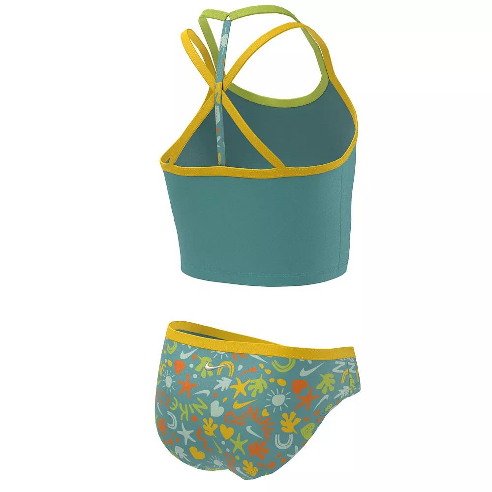 Girls 7-16 Nike Fun Forest T-Crossback Midkini Top & Bottoms Swimsuit Set 5 Girls 7-16 Nike Fun Forest T-Crossback Midkini Top & Bottoms Swimsuit Set - Image 3