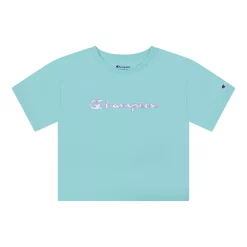 Girls 7-16 Champion® Tie-Dye Script Boxy Tee -Kohl's Shop 5207581 Aruba Blue
