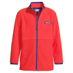 Boys 8-20 Lands' End Grid Fleece Jacket -Kohl's Shop 5217224 Daylily Orange