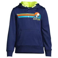 Boys 8-20 Lands' End Active Tech Hoodie in Regular & Husky -Kohl's Shop 5217688 Navy Mountain Stripe