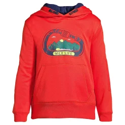 Boys 8-20 Lands' End Active Tech Hoodie in Regular & Husky -Kohl's Shop 5217688 Red Orange Wild Life