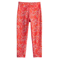 Girls 7-16 Tek Gear® Performance 7/8 Leggings in Regular & Plus -Kohl's Shop 5221479 Coral Squiggles