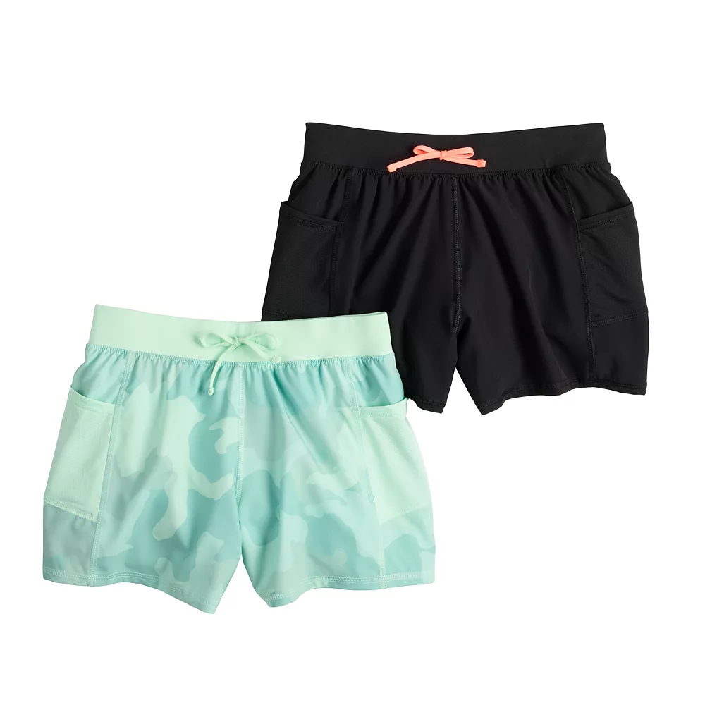 Girls 7-16 Tek Gear® 2-Pack Woven Running Shorts in Regular & Plus 4 Girls 7-16 Tek Gear® 2-Pack Woven Running Shorts in Regular & Plus - Image 2