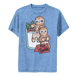 Boys 8-20 For Santa Gingerbread Men Milk Dip Chillin Graphic Tee -Kohl's Shop 5316753 Royal Heather