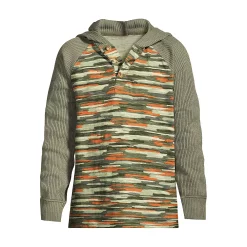 Boys 2-20 Lands' End Hooded Thermal Waffle Top in Regular & Husky