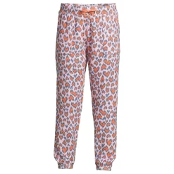 Girls 4-18 Lands' End Soft Cozy Jogger Pants -Kohl's Shop 5495338 Pink Heart Leopard