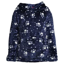 Girls 2-16 Lands' End Fuzzy Sweatshirt in Regular & Plus -Kohl's Shop 5497204 Deep Navy Paw Prints