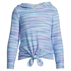 Girls 2-16 Lands' End Long Sleeve Soft Brushed Top in Regular & Plus -Kohl's Shop 5497208 Blue Multi Space Dye