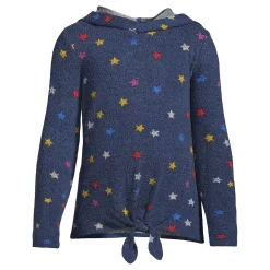 Girls 2-16 Lands' End Long Sleeve Soft Brushed Top in Regular & Plus -Kohl's Shop 5497208 Deep Sea Navy Stars