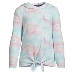 Girls 2-16 Lands' End Long Sleeve Soft Brushed Top in Regular & Plus -Kohl's Shop 5497208 Ivory Snowflake