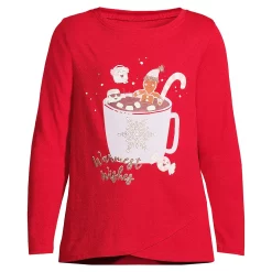 Girls 2-16 Lands' End Long Sleeve Curved Hem Graphic Tee in Regular & Plus -Kohl's Shop 5497210 Cookie Friends