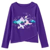 Girls 2-16 Lands' End Long Sleeve Curved Hem Graphic Tee in Regular & Plus -Kohl's Shop 5497210 Magic Unicorn