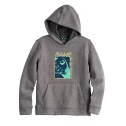Kids 7-20 Tek Gear® Graphic Ultrasoft Fleece Hoodie in Regular & Husky -Kohl's Shop 5534351 Gray Heather Game