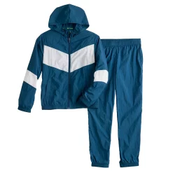 Kids 7-20 Tek Gear® Windbreaker Tracksuit Set in Regular & Husky -Kohl's Shop 5546682 Blue Dye