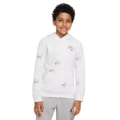 Boys 8-20 Nike Club All-Over Print Fleece Hoodie -Kohl's Shop 5546830 White