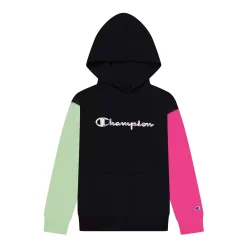 Girls 7-16 Champion® Color Block Fleece Hoodie -Kohl's Shop 5548557 Black