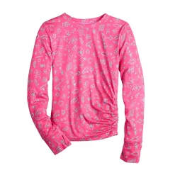Girls 7-16 Tek Gear® Soft Tek Ruched Tee in Regular & Plus 12 Girls 7-16 Tek Gear® Soft Tek Ruched Tee in Regular & Plus -Kohl's Shop 5553729 Hot Pink Doodles