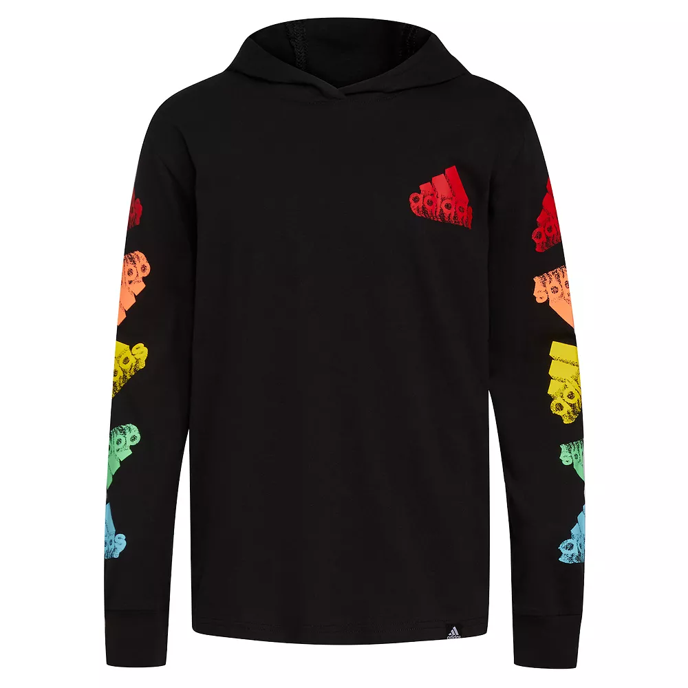 Boys 8-20 adidas Badge of Sport Hooded Tee 3 Boys 8-20 adidas Badge of Sport Hooded Tee