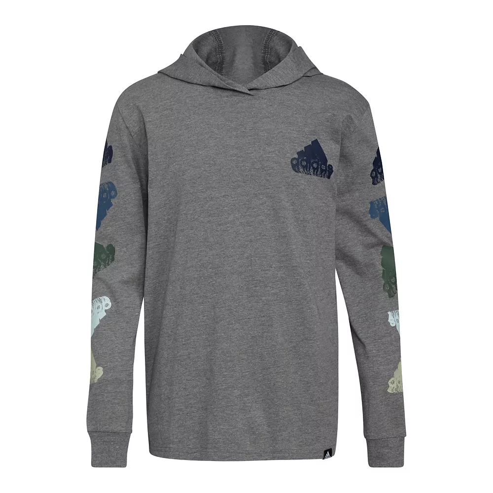 Boys 8-20 adidas Badge of Sport Hooded Tee 5 Boys 8-20 adidas Badge of Sport Hooded Tee - Image 3