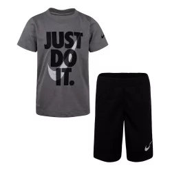 Boys 4-7 Nike "Just Do It." Graphic Tee & Mesh Shorts Set -Kohl's Shop 5559158 Black