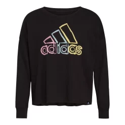 Girls 7-16 adidas Graphic Waist Tee -Kohl's Shop 5559780 Black