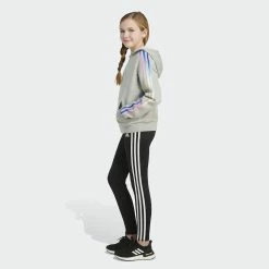 Girls 7-16 adidas Multi 3-Stripes Fleece Hoodie -Kohl's Shop 5561641 ALT5