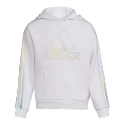 Girls 7-16 adidas Multi 3-Stripes Fleece Hoodie -Kohl's Shop 5561641 White