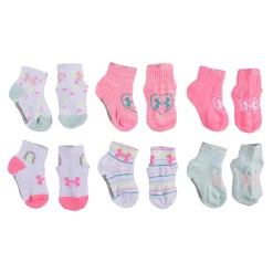 Baby / Toddler Girl Under Armour 6-Pack Hearts & Stars Ankle Socks -Kohl's Shop 5569562 ALT2