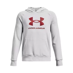 Boys 8-20 Under Armour Big Logo Fill Rival Fleece Hoodie -Kohl's Shop 5573355 Gray Red