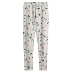 Girls 6-20 SO® Favorite Midrise Leggings in Regular & Plus -Kohl's Shop 5574256 Gray Butterfly