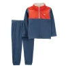 Toddler Boy Carter's Fleece Quarter Zip Pullover & Jogger Pants Set -Kohl's Shop 5576437