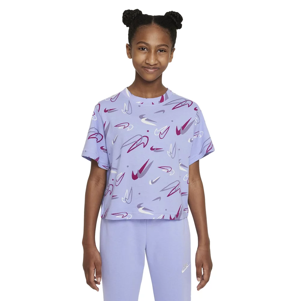 Girls 7-16 Nike Swooshfetti Boxy Tee 4 Girls 7-16 Nike Swooshfetti Boxy Tee - Image 2