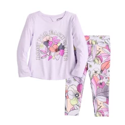 Toddler Girl Jumping Beans® Active Long Sleeve Keyhole Tee & Printed Leggings Set 7 Toddler Girl Jumping Beans® Active Long Sleeve Keyhole Tee & Printed Leggings Set -Kohl's Shop 5585390 Purple