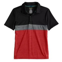 Boys 8-20 Tek Gear® Dry Tek Colorblock Polo in Regular & Husky -Kohl's Shop 5616511 Red Gray Black