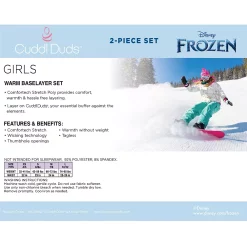 Girls 7-16 Cuddl Duds® Disney's Frozen Stretch 2-Piece Base Layer -Kohl's Shop 5649611 ALT2