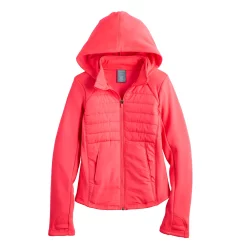 Girls 7-16 Tek Gear® Mixed Media Jacket in Regular & Plus -Kohl's Shop 5674143 Fanatic Pink